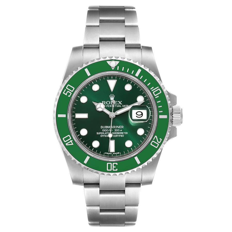 Rolex Submariner Hulk Green Dial Bezel Steel Mens Watch 116610LV