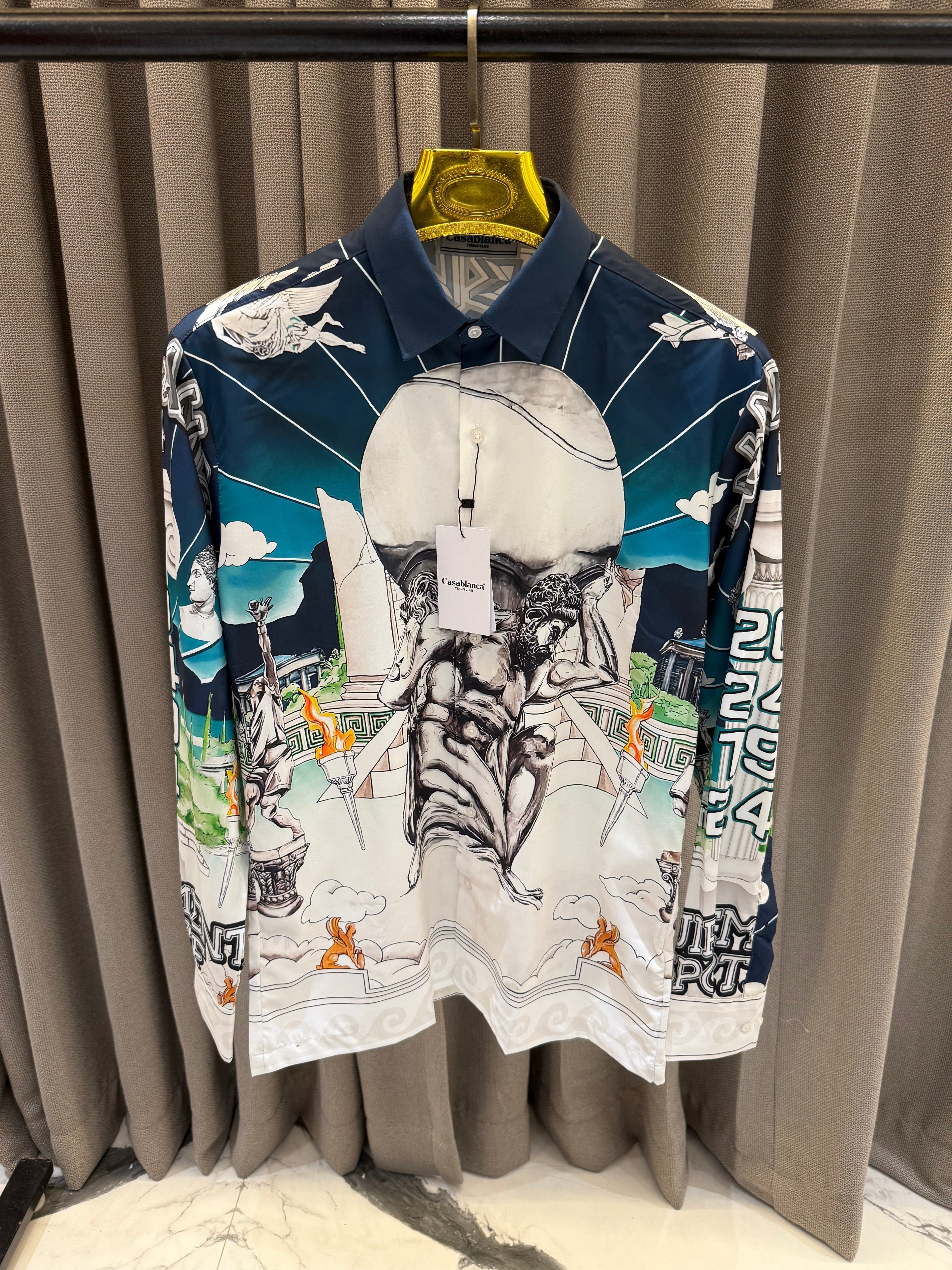 CASA BLANCA IMPORTED GREENISH SHIRT