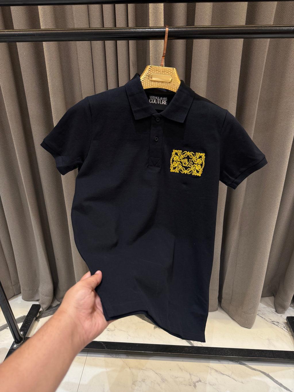 Versace Black Polo tshirt V5