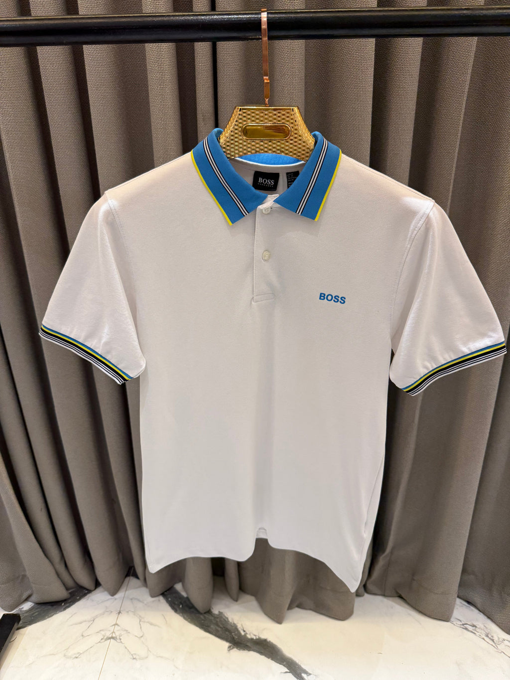 HUGO BOSS WHITE POLO B1