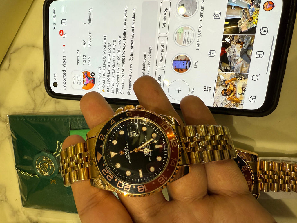 Rolexx GMT-Master-IIOyster,Virat Kholi, Everose gold