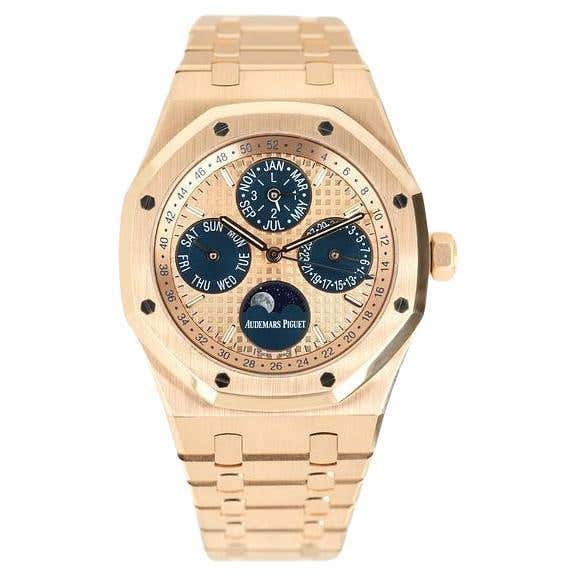 Audemars Piguet Royal Oak Perpetual Calendar/ 18k Rose Gold/ Blue