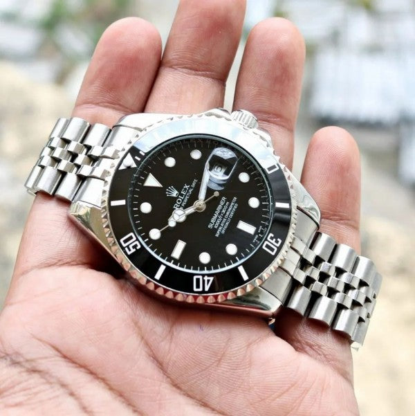 ROLEX SUBMARINER DATE JUST - BLACK SILVER