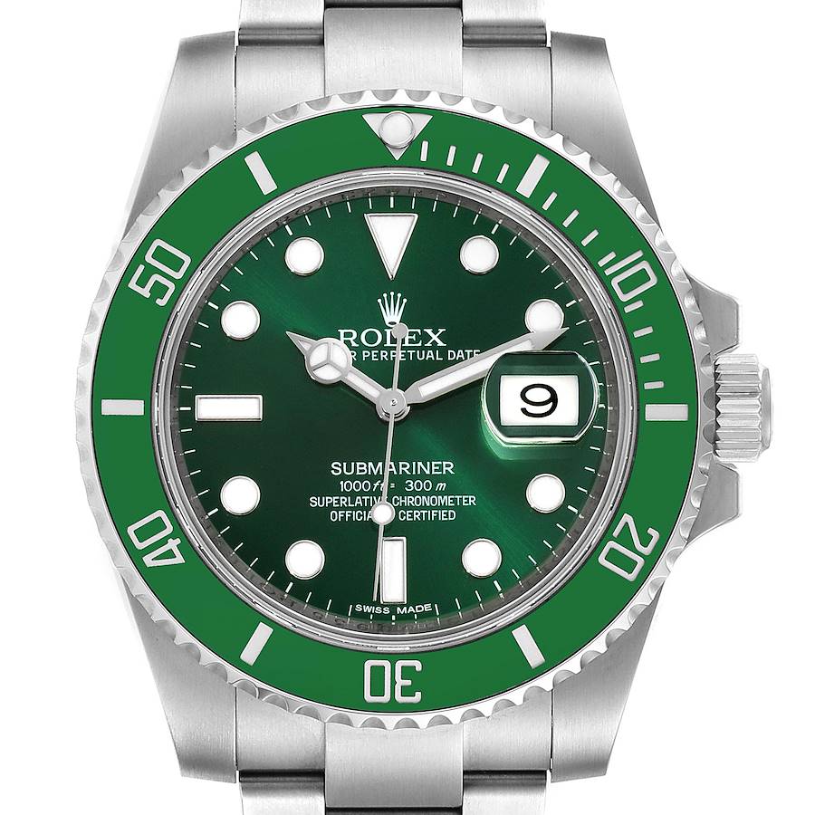 Rolex Submariner Hulk Green Dial Bezel Steel Mens Watch 116610LV