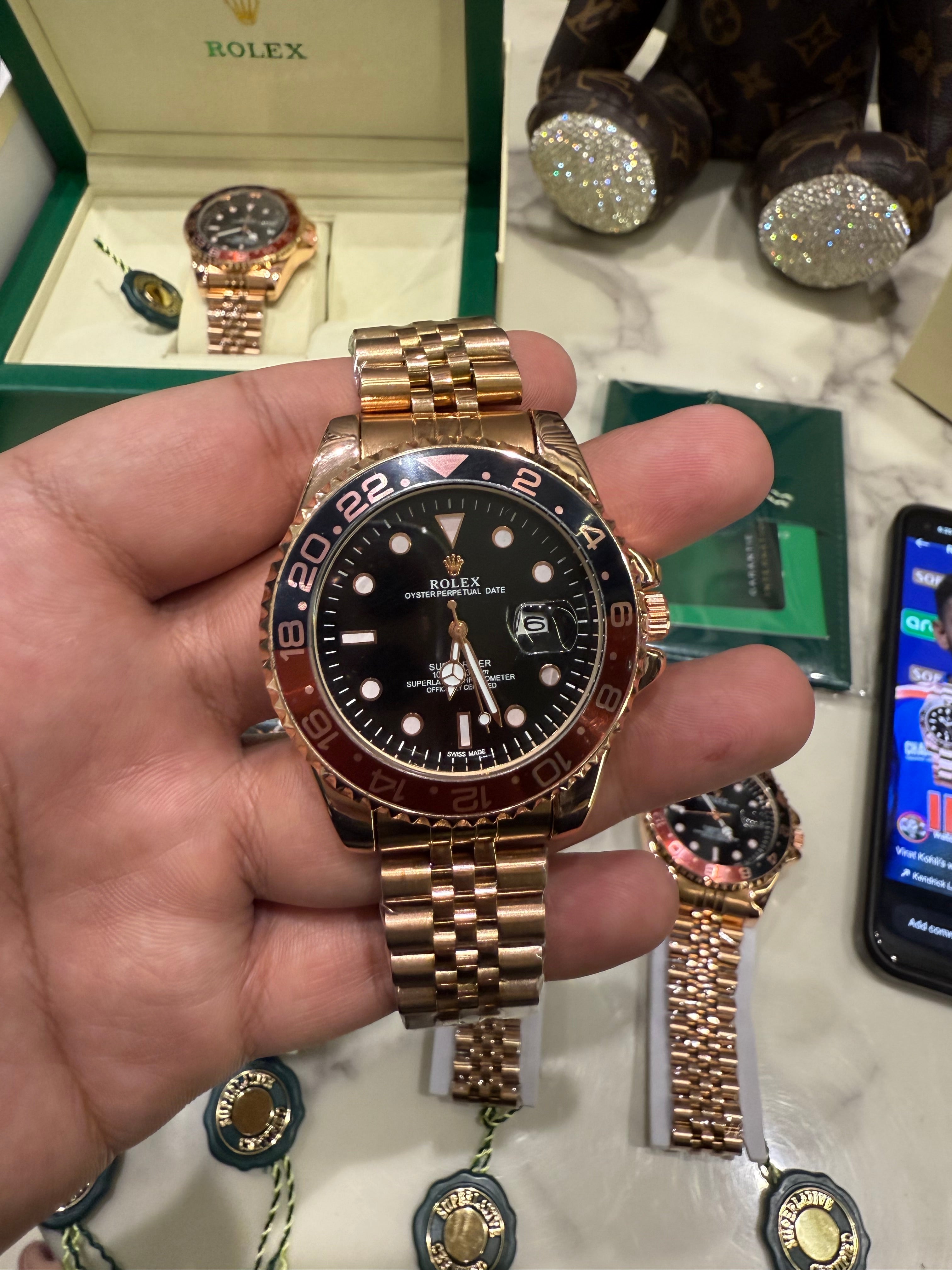 Rolexx GMT-Master-IIOyster,Virat Kholi, Everose gold