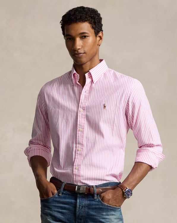 RALPH LAUREN LINEN BABY PINK SHIRT R1