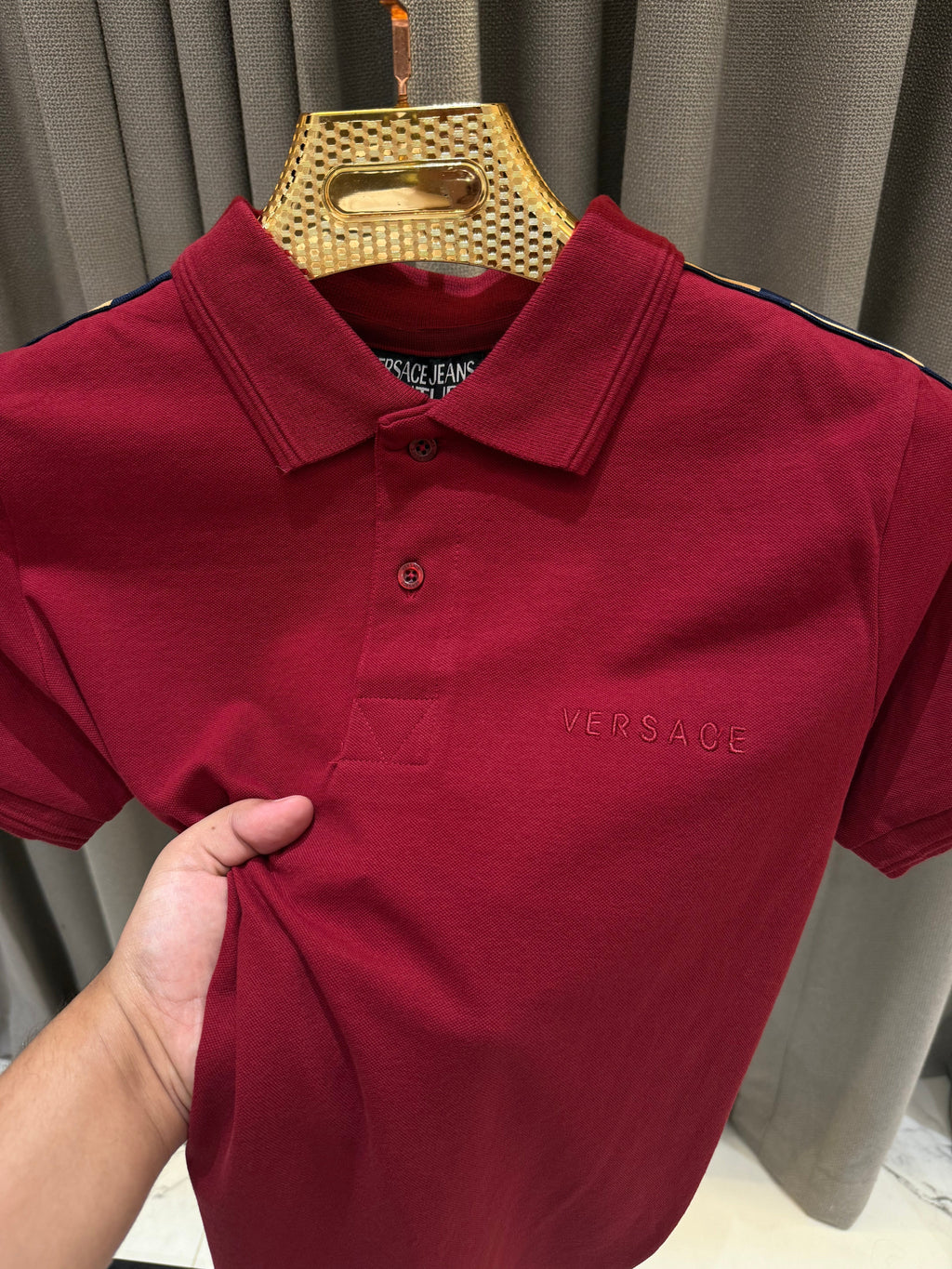 Versace Maroon polo Tshirt V5