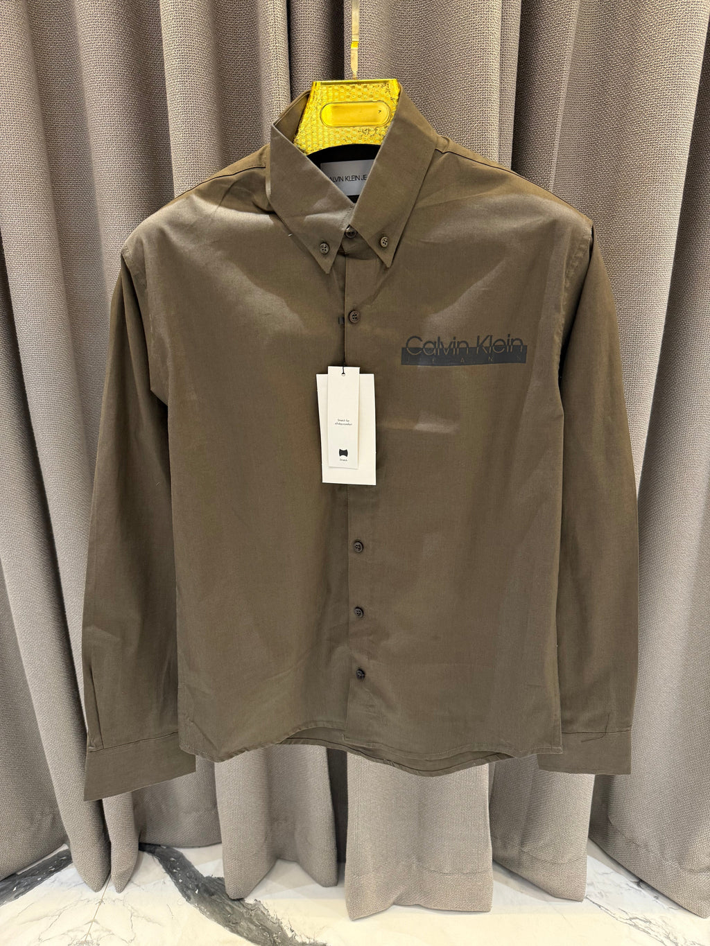 CALVIN KLEIN OLIVE SHIRT C1