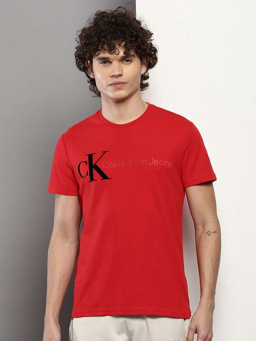 CALVIN KLEIN JEANS RED TSHIRT C1
