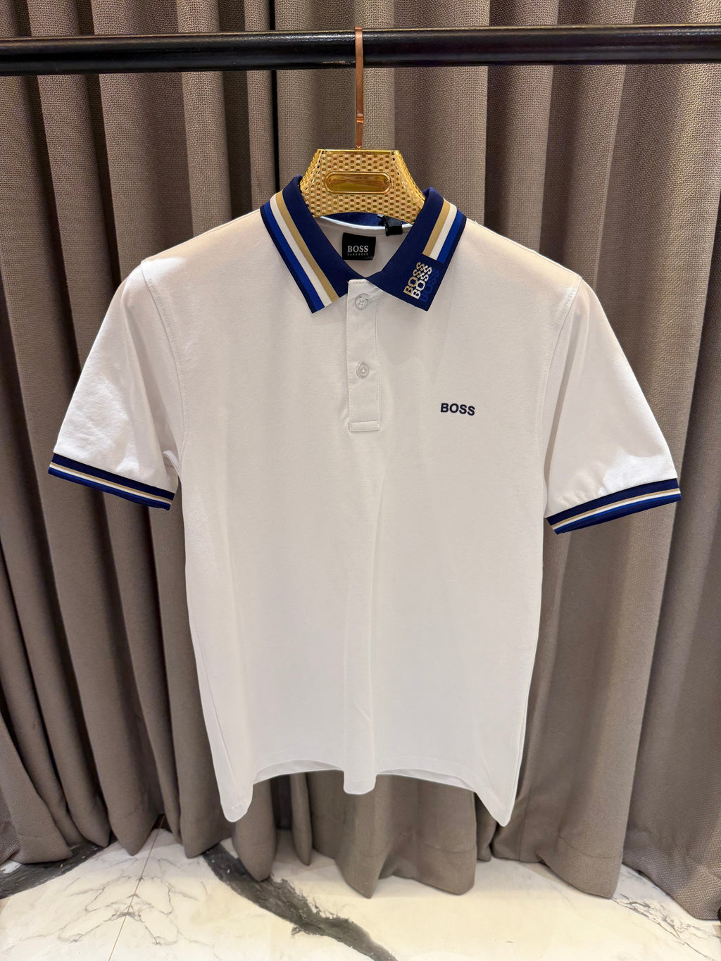 HUGO BOSS WHITE POLO B1