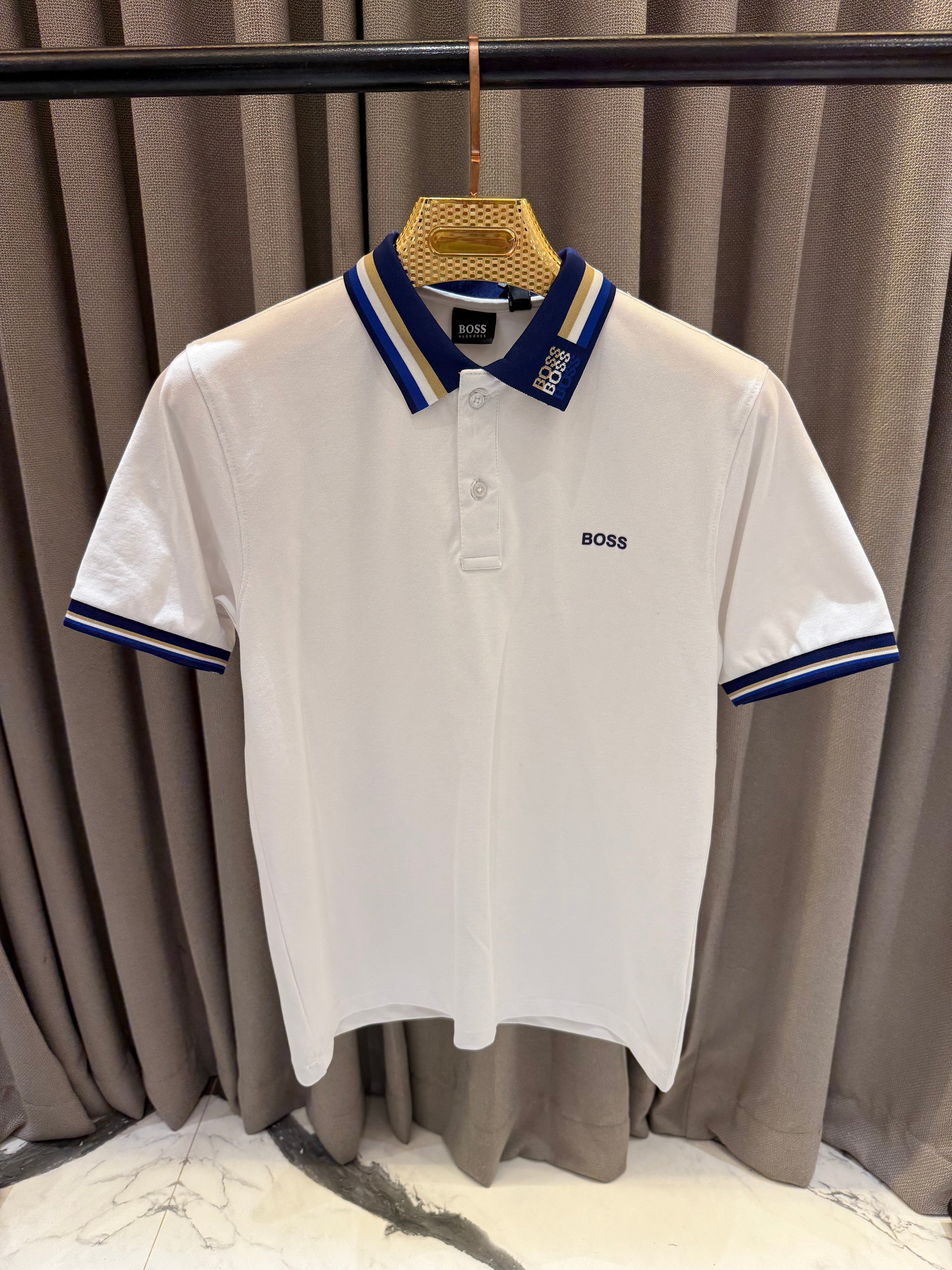 HUGO BOSS WHITE POLO B1