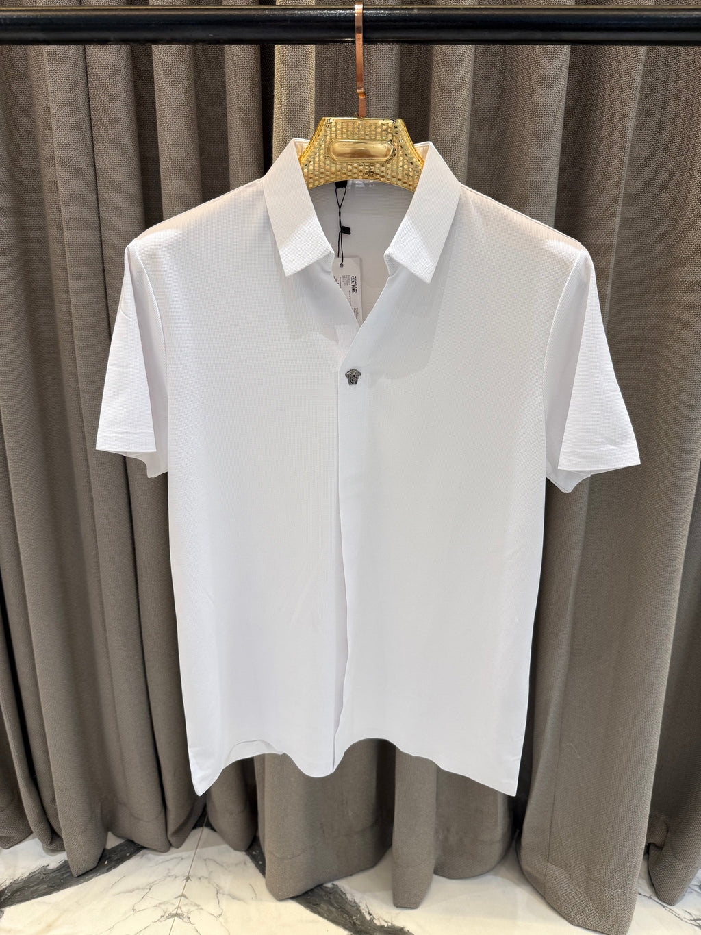 VERSACE IMPORTED STICHLESS SHIRT WHITE