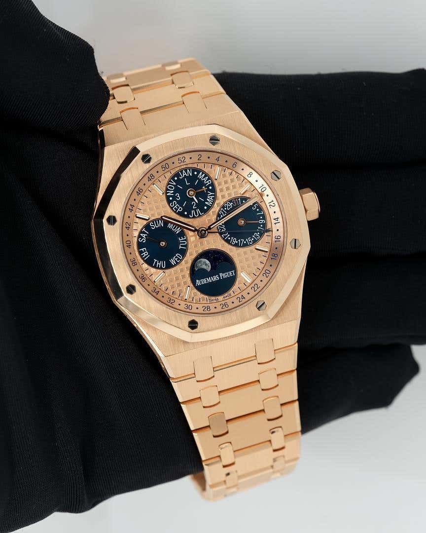 Audemars Piguet Royal Oak Perpetual Calendar/ 18k Rose Gold/ Blue