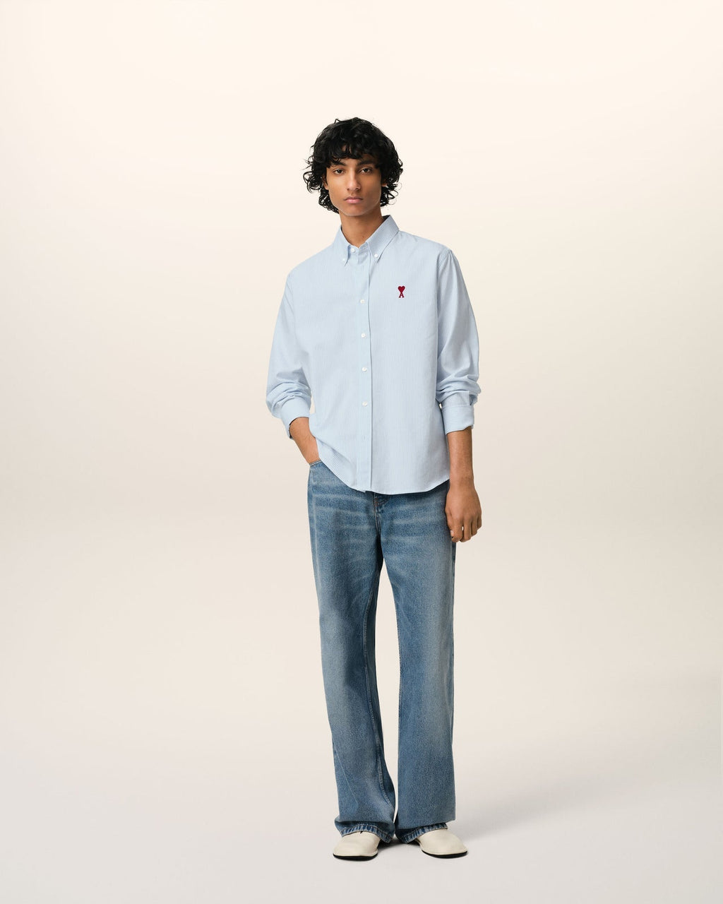 AMI PARIS SKY BLUE IMPORTED SHIRT A1