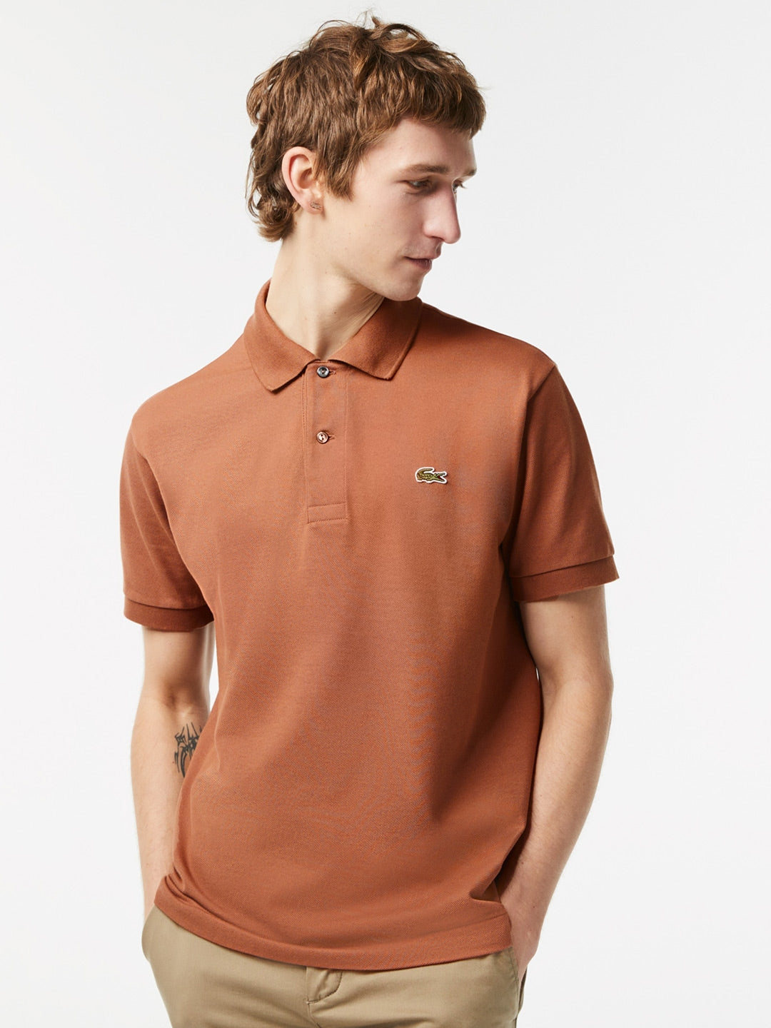 LACOSTE BROWN POLO TSHIRT