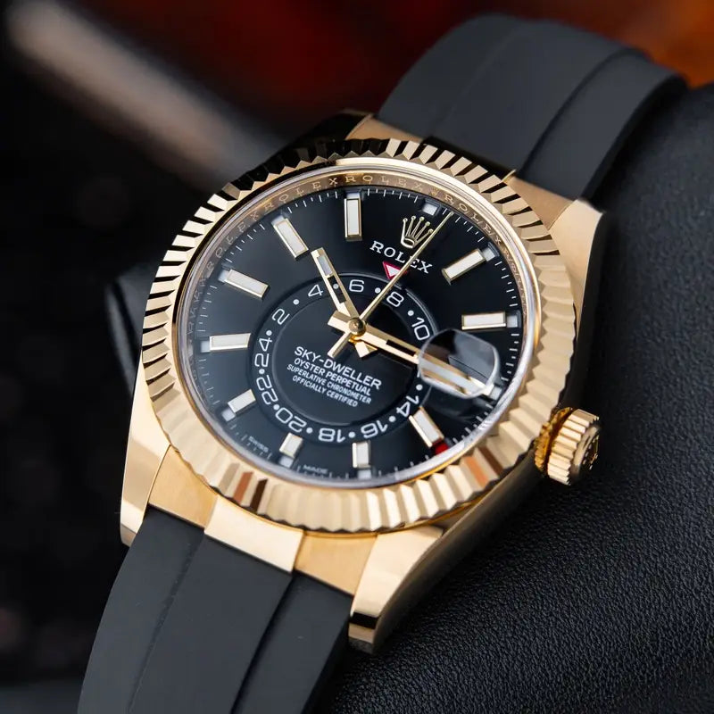 ROLEX SKY DWELLER OYSTERFLEX (GOLD BLACK)