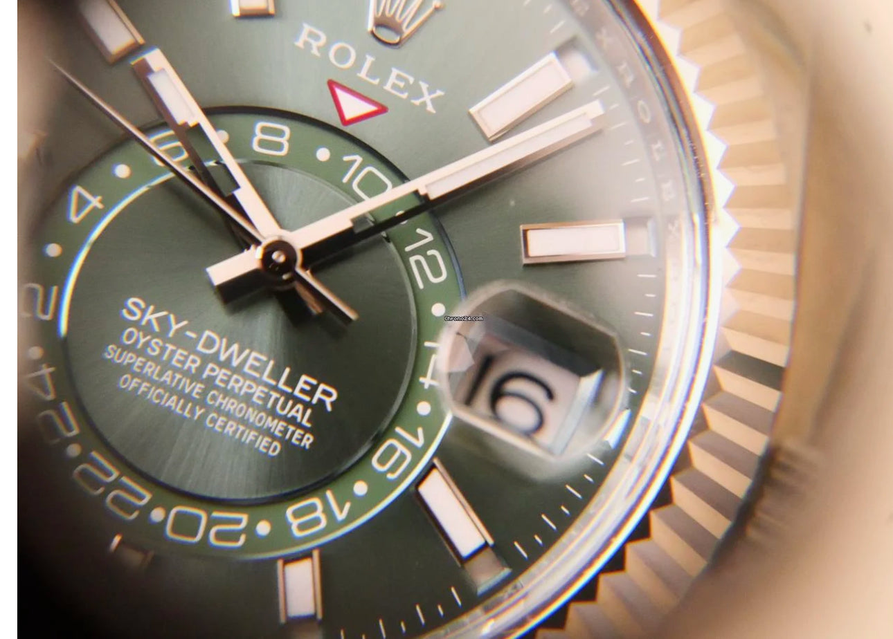 ROLEX SKY DWELLER -  SILVER GREEN