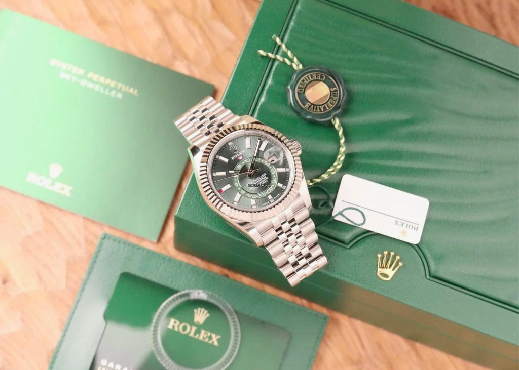 ROLEX SKY DWELLER -  SILVER GREEN