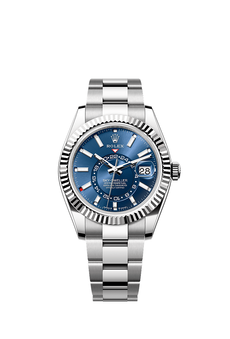 ROLEX SKY DWELLER -  SILVER Blue
