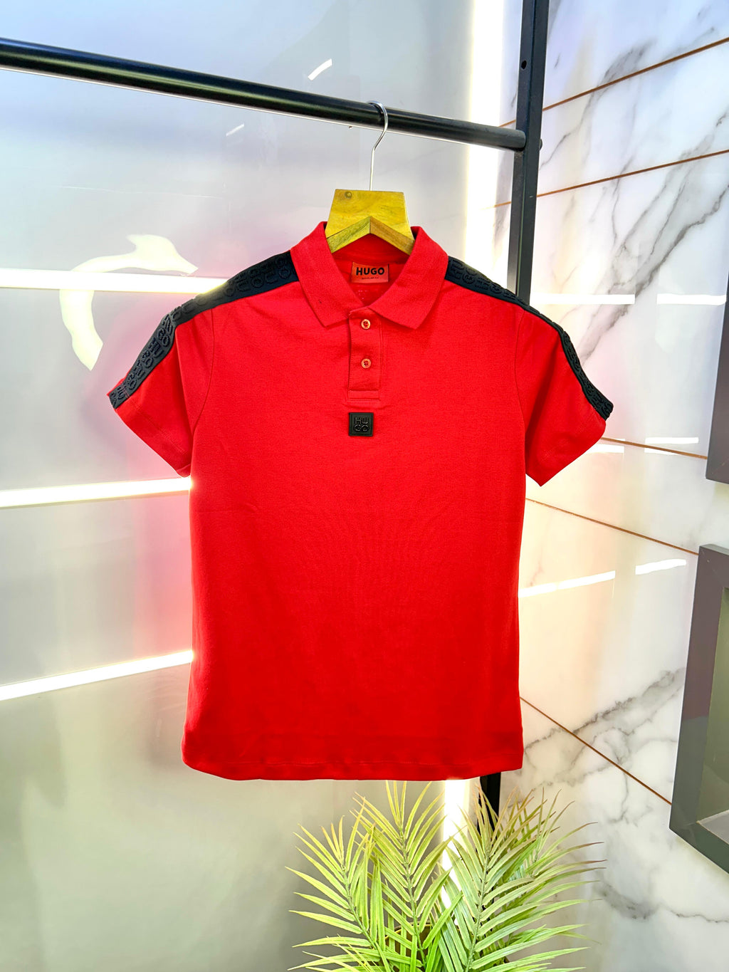 HUGO BOSS RED IMPORTED POLOS H1