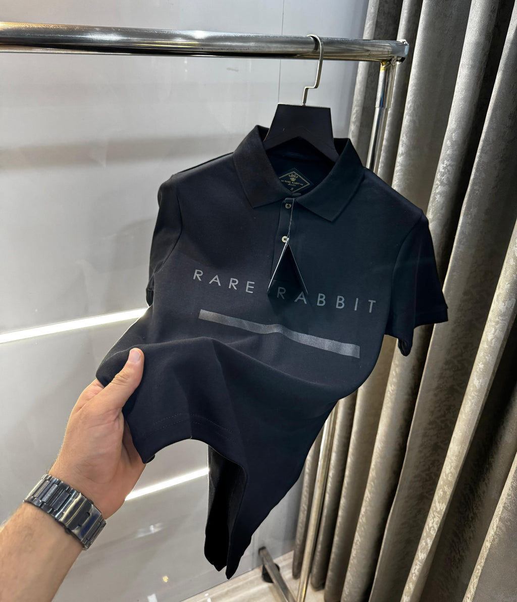RARE RABBIT PREMIUM BLACK POLO RR