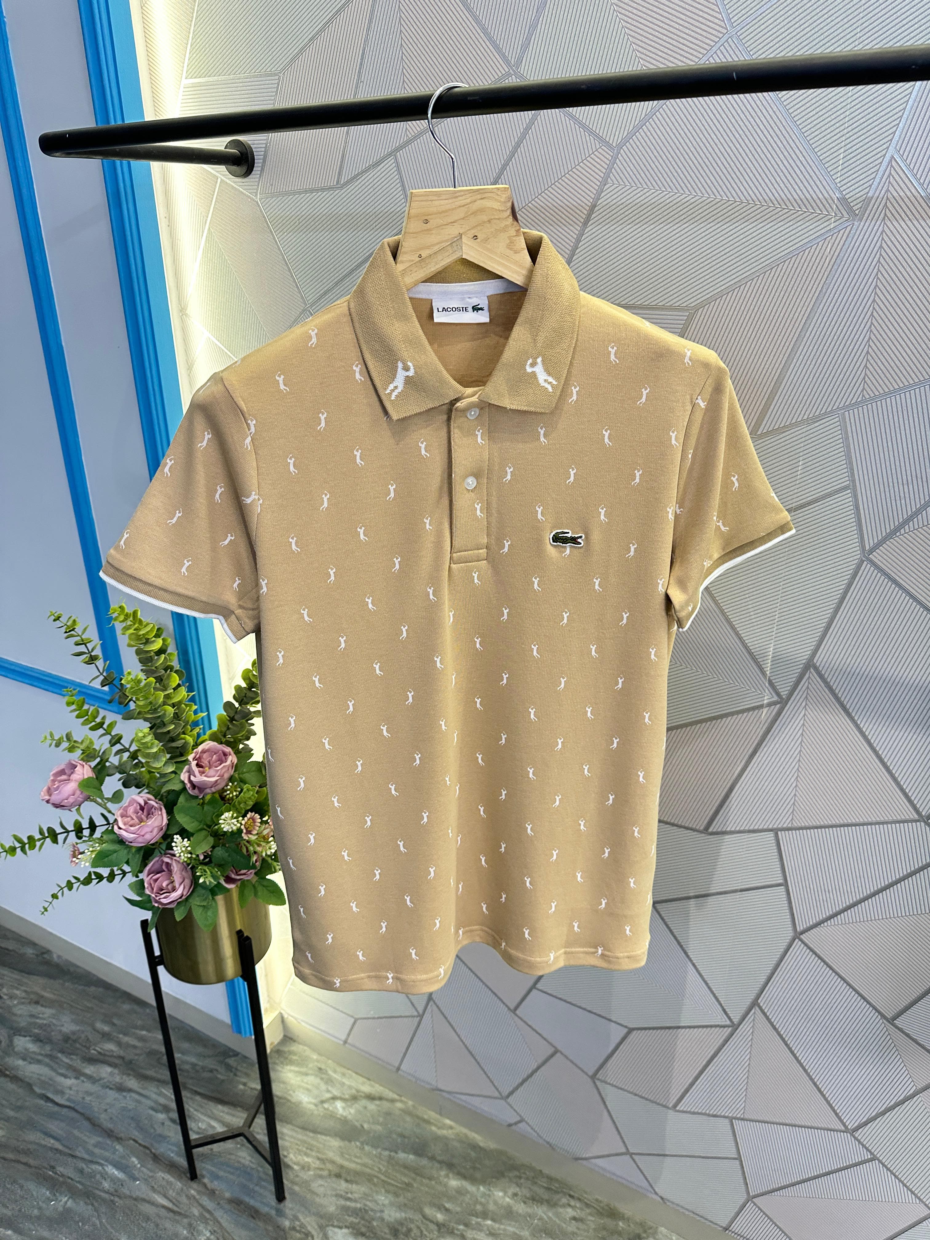 LACOSTE PREMIUM QUALITY BEIGE POLO LC