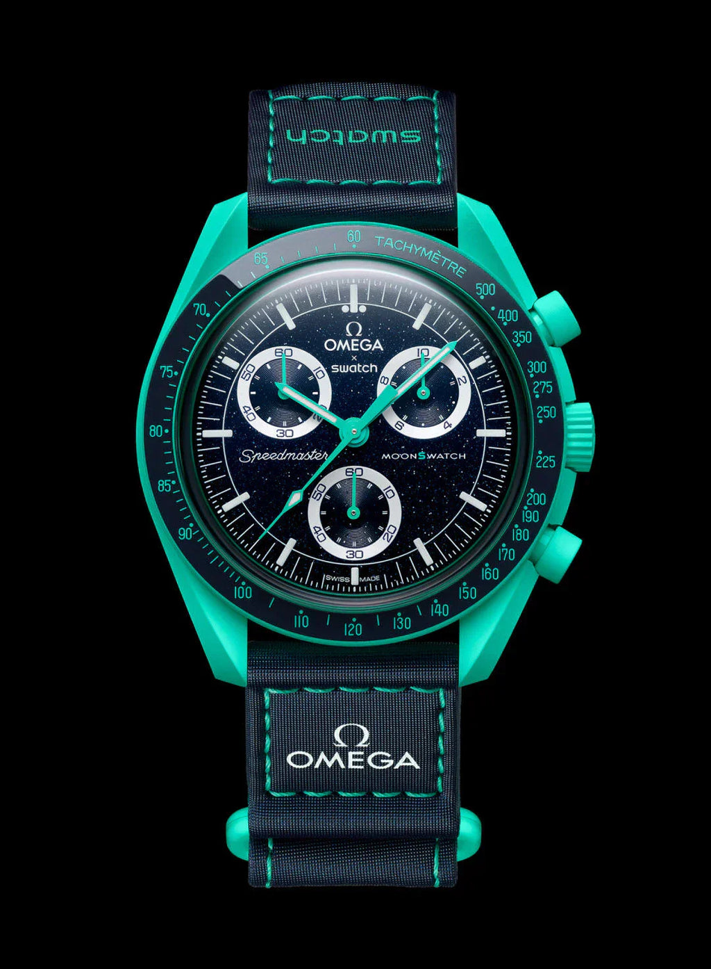 Swatchh x Omegaa Bioceramic Moonswatch Mission On Earth Polar Lights