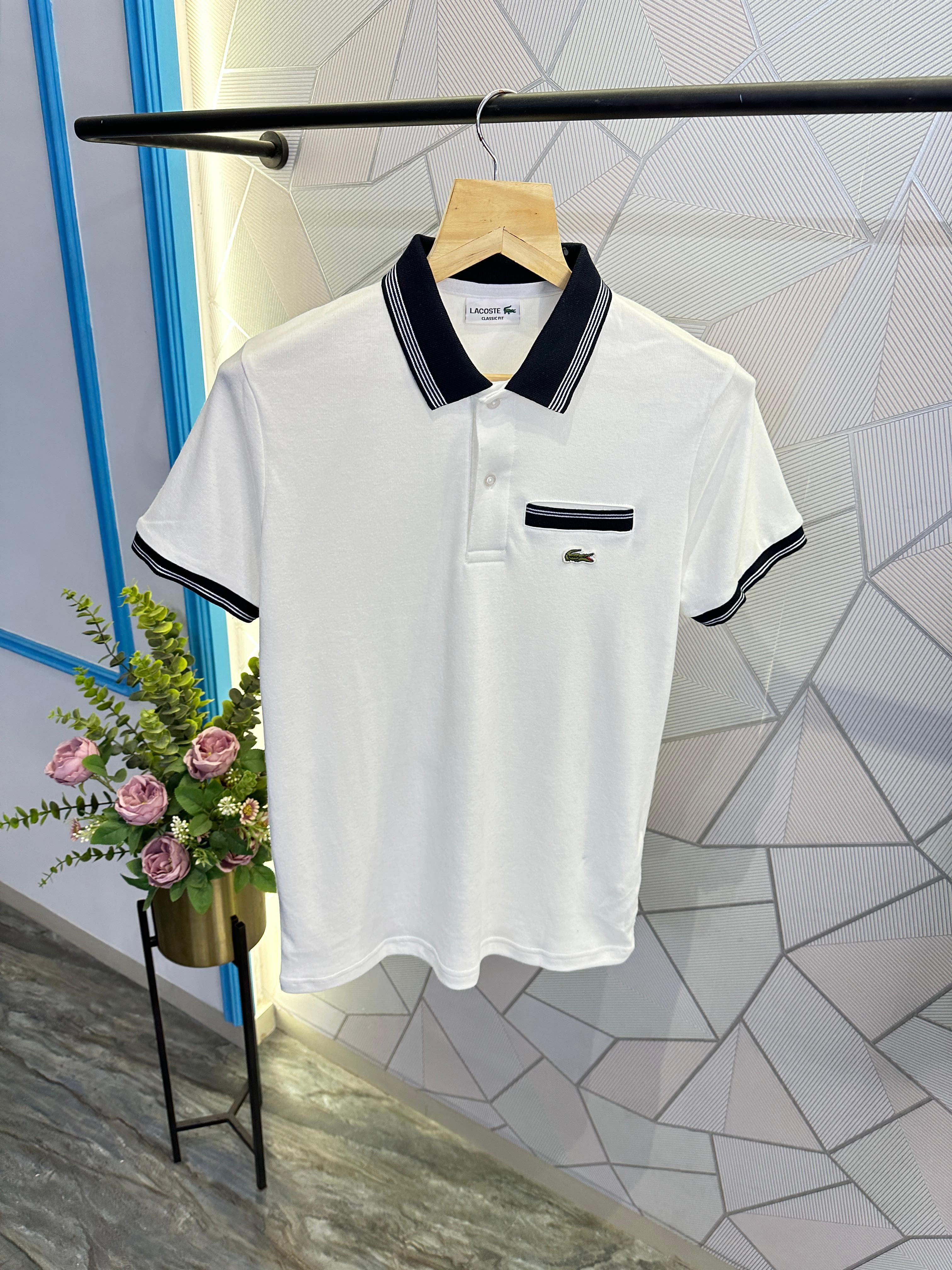 LACOSTE PREMIUM QUALITY BLACK POLO LC